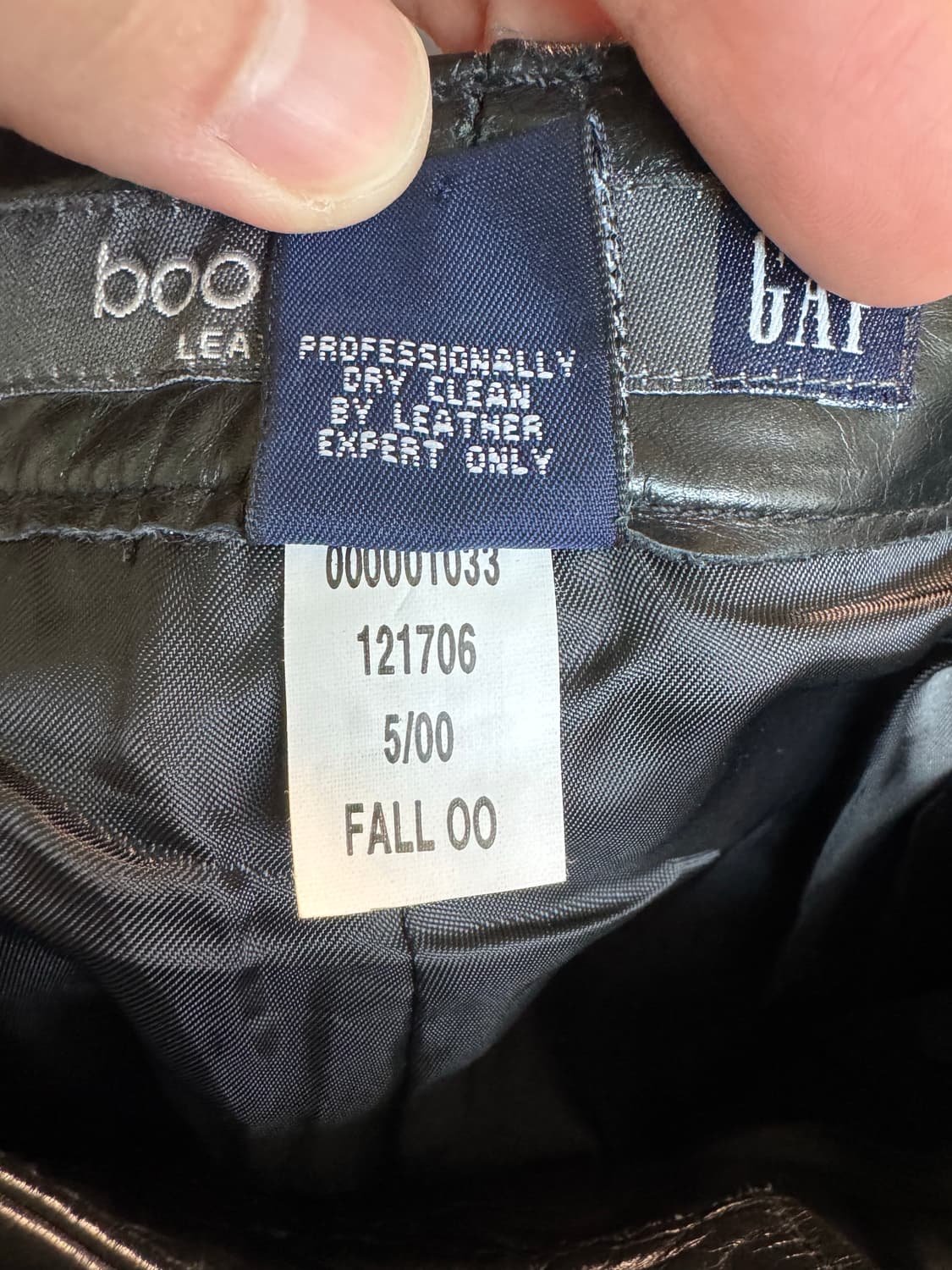 올드갭 부츠컷 레더 팬츠 상품이미지6