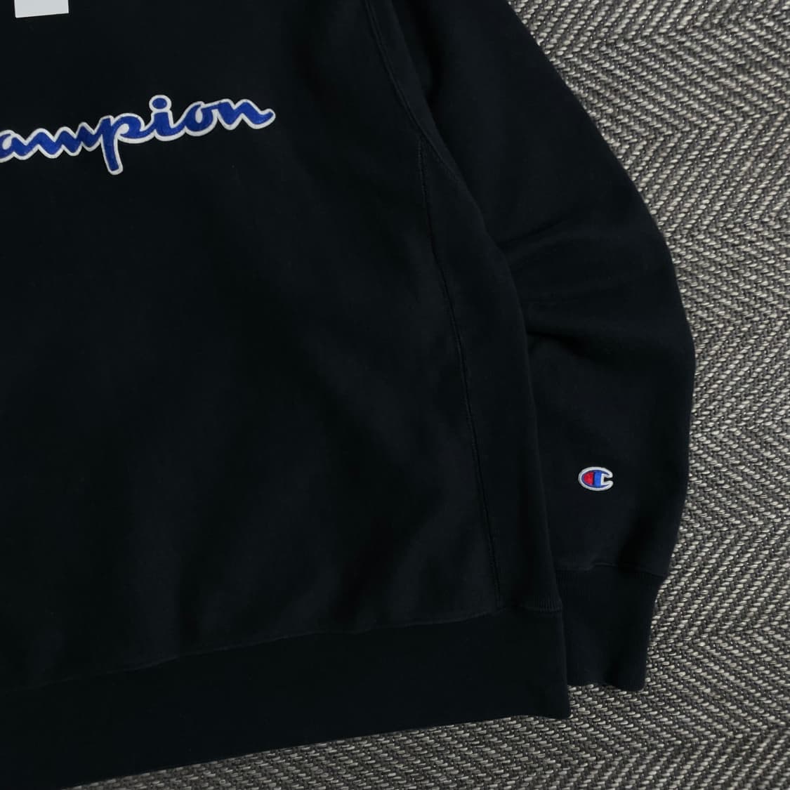 챔피온 리버스위브 빅로고 블랙 스웻 셔츠 y 3223 상품이미지3