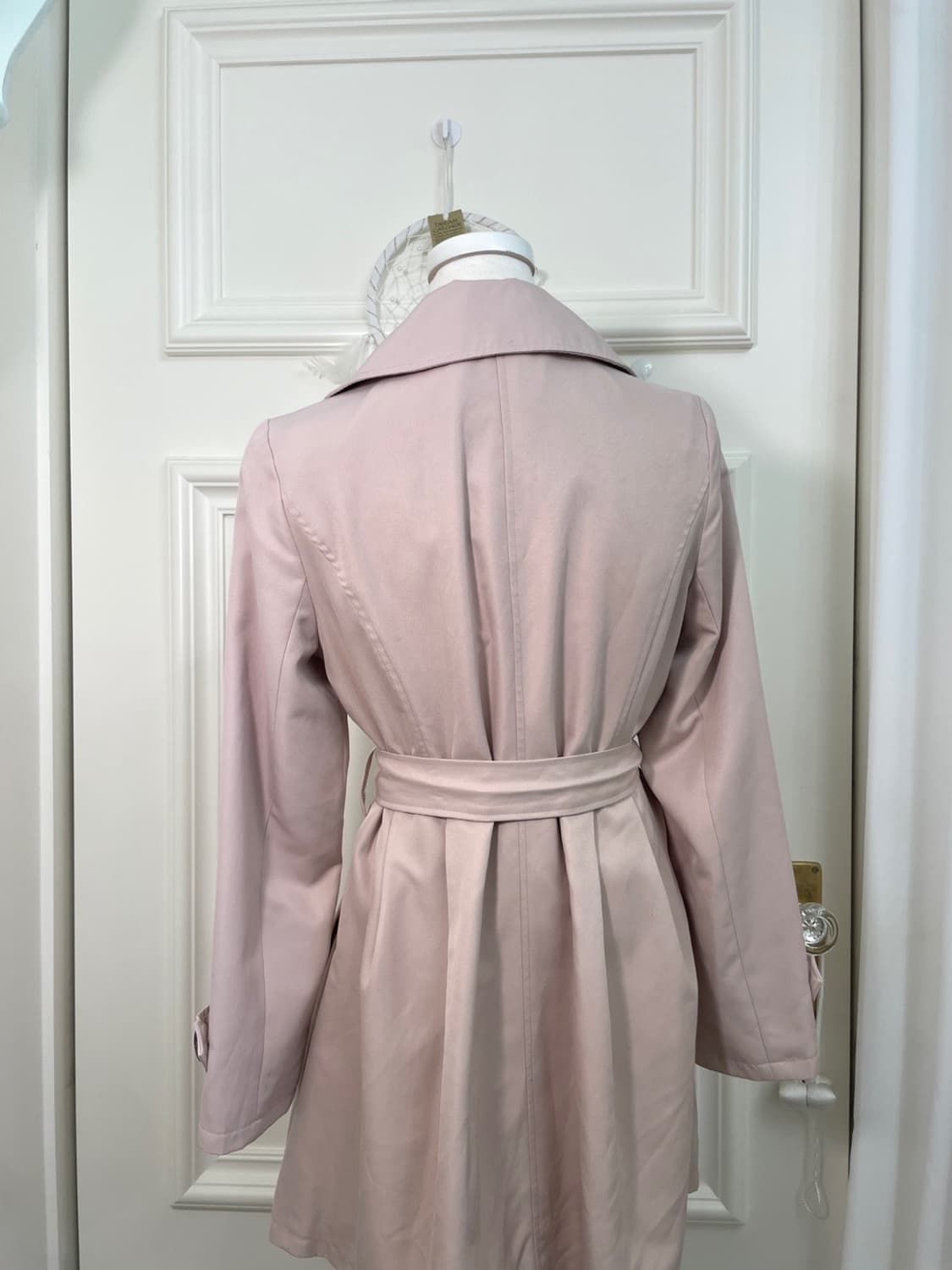 pink lovley spring trench midi coat 상품이미지4