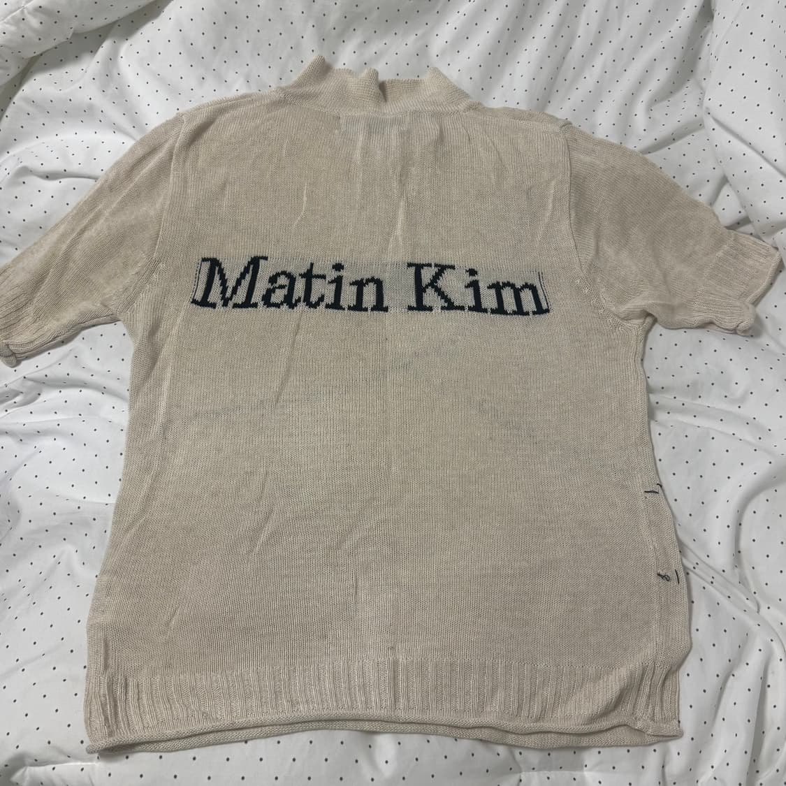 마뗑킴 스티치 니트 베이지 S 상품이미지5
