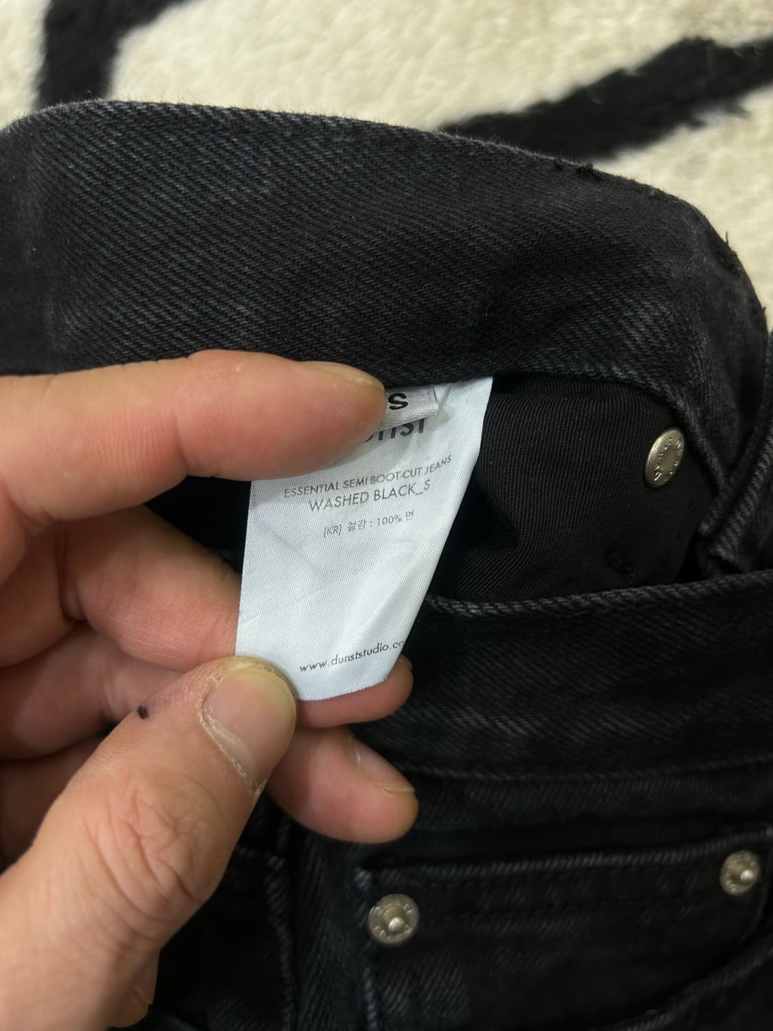 [S]던스트 세미 부츠컷/워시드블랙 상품이미지5
