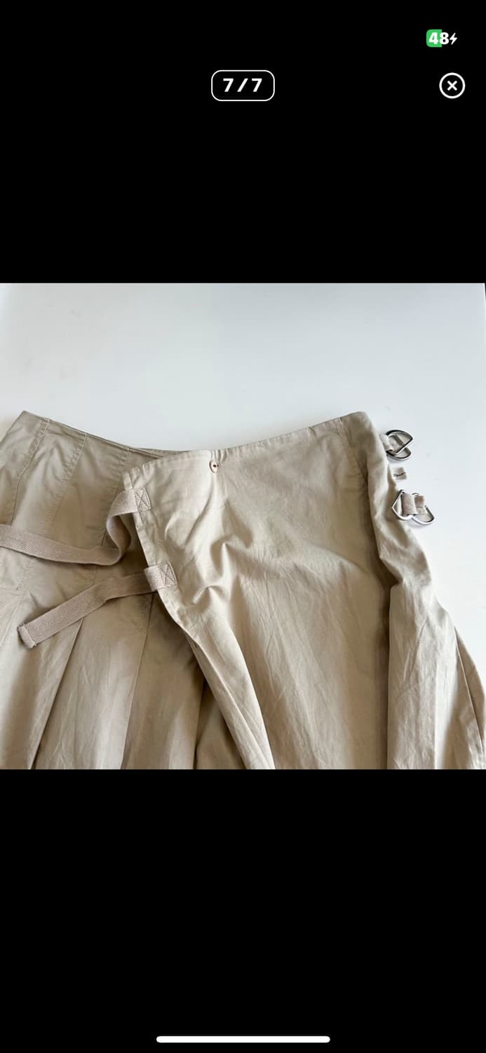 빈티지 베이지 랩스커트 상품이미지5