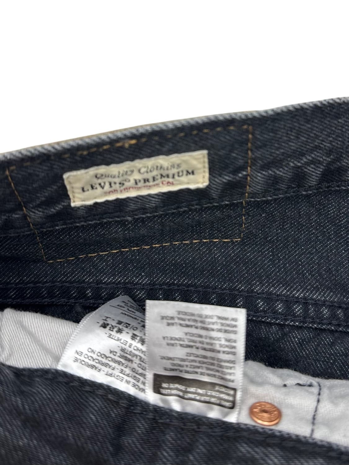 리바이스 501 흑청 데님팬츠 (36)  상품이미지7