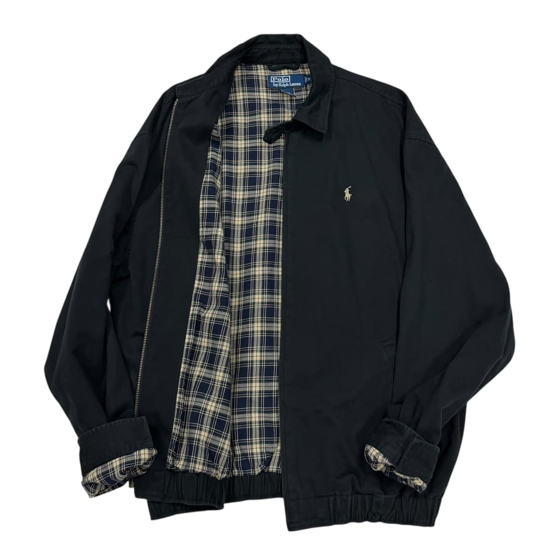 폴로 랄프로렌 포니 해링턴 바라쿠다 블루종 스윙탑 자켓 체크 블랙 상품이미지3