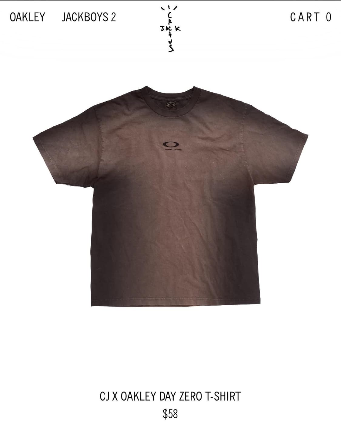 [M] OAKLEY X CACTUS JACK 티셔츠 상품이미지1