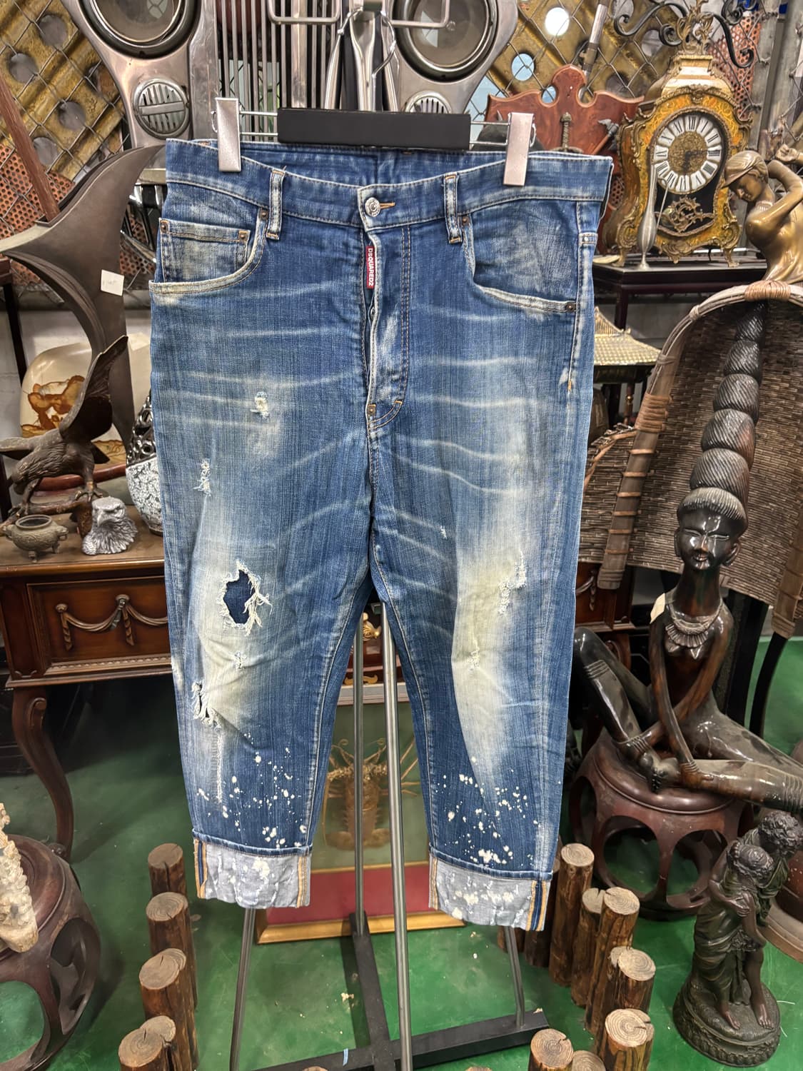 디스퀘어드2(Dsquared2)빈티지한 워싱 페인트 페인팅 청바지 48 상품이미지1
