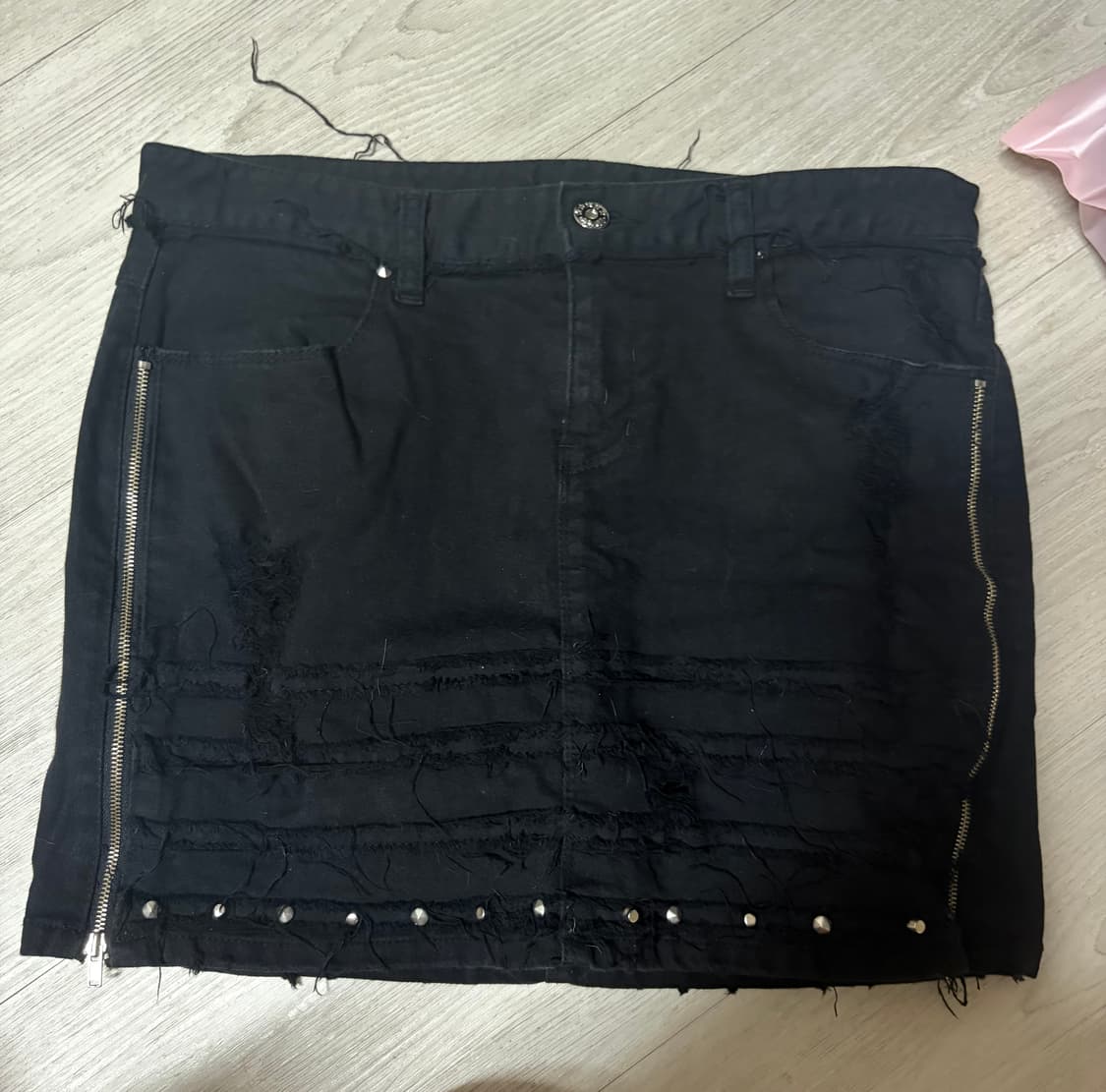 펑크 갸루 치마 스커트 블랙 아케호무 상품이미지1