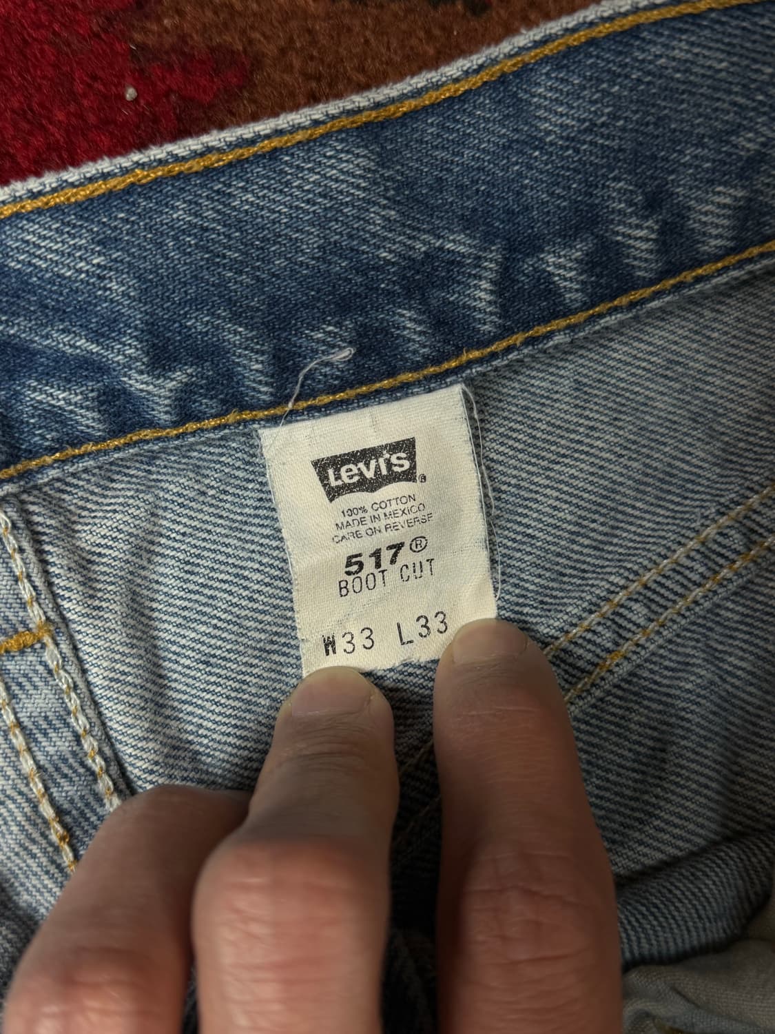 90’s 빈티지 리바이스 517 부츠컷 리바이스 청바지 상품이미지9