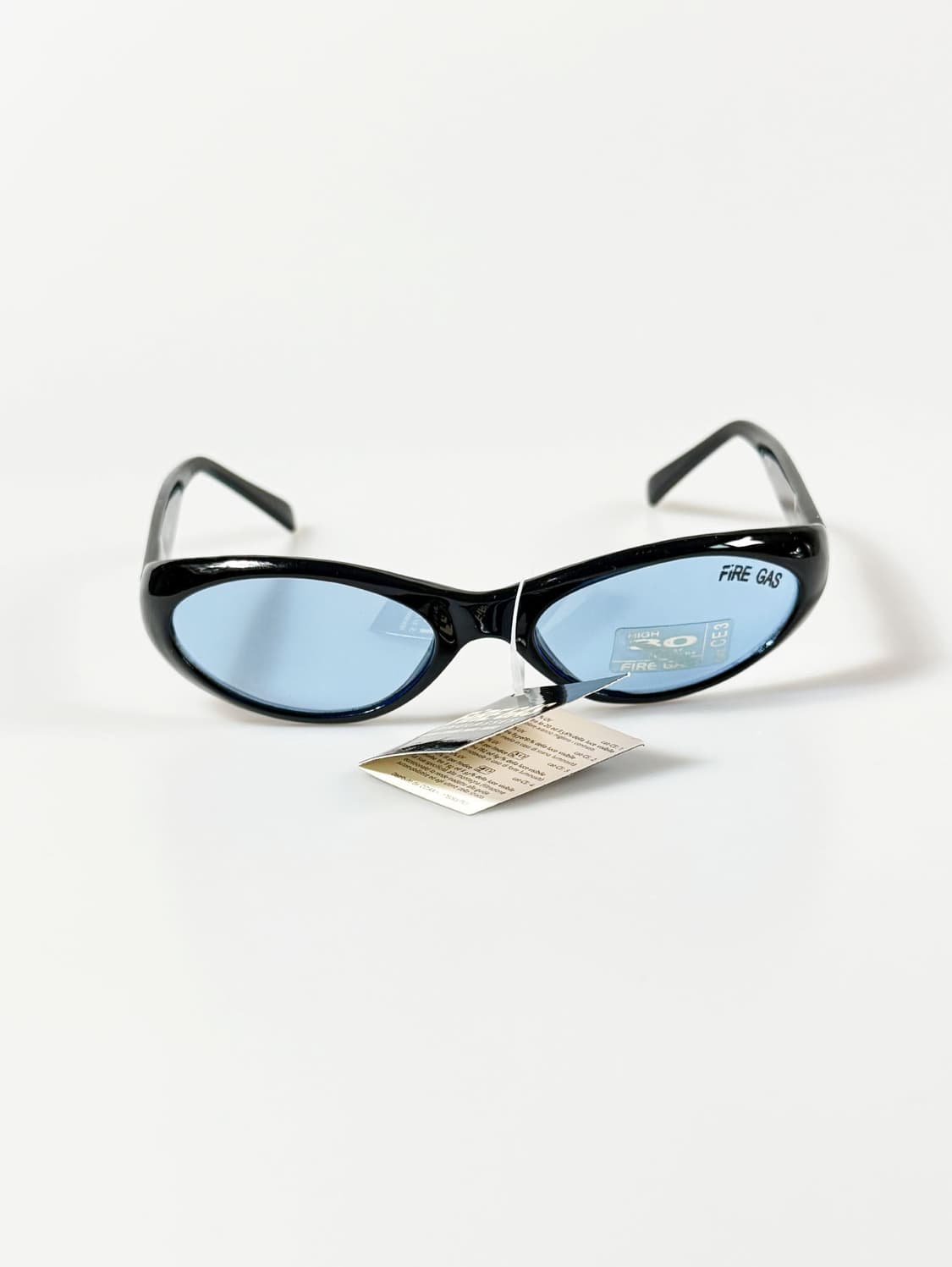 90s FIRE GAS 블랙 블루 볼드 오벌 빈티지 틴트 선글라스 상품이미지1