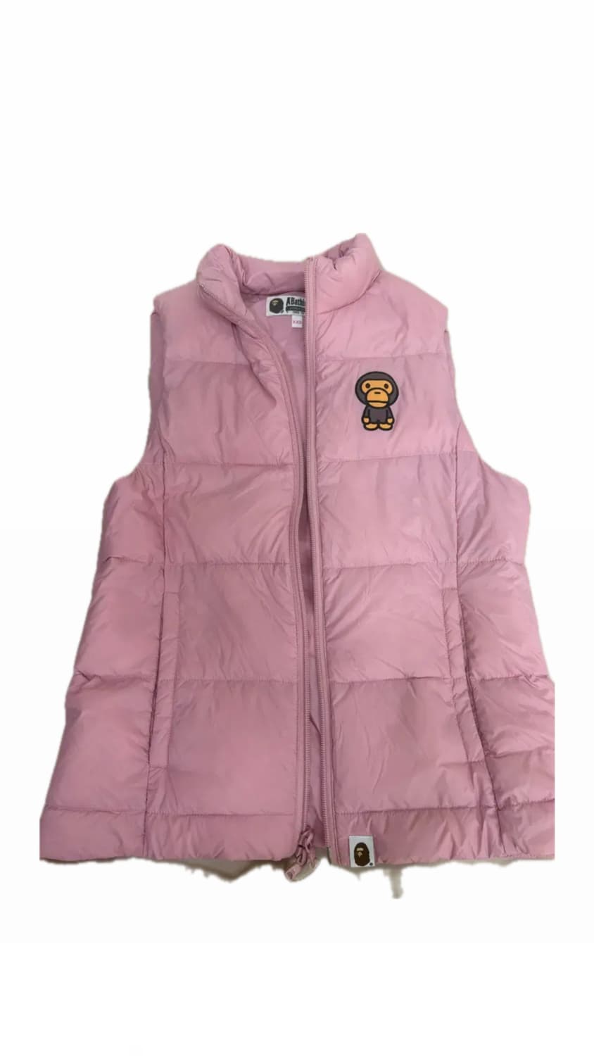 베이프 베이비마일로 조끼패딩 핑크 상품이미지1