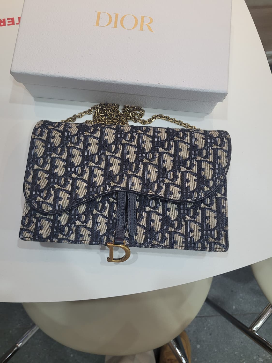 (풀구성,새상품급) 디올 오블리크 새들 체인백 상품이미지2