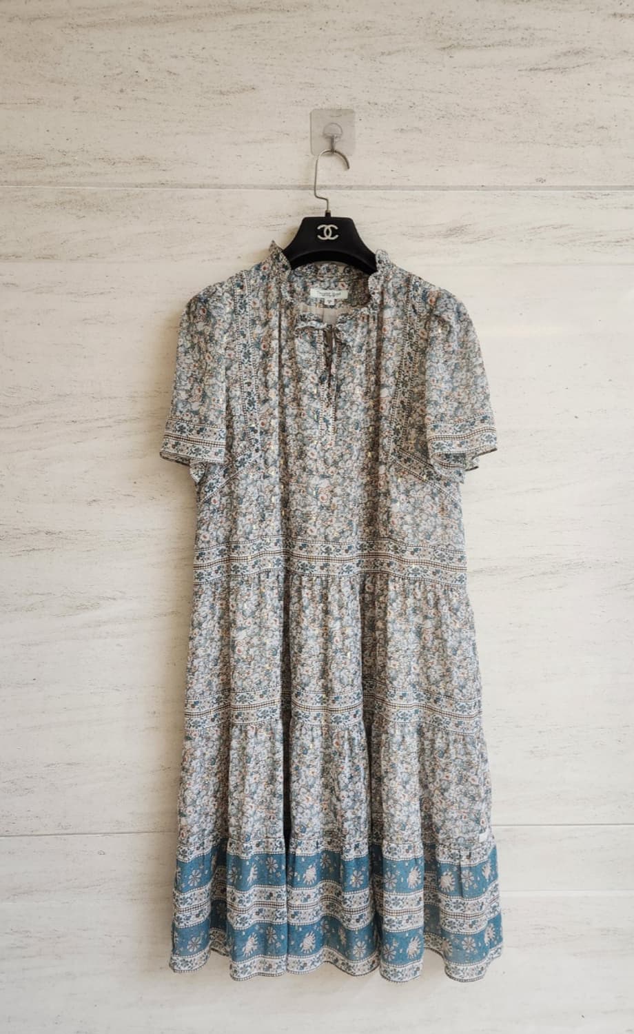 써스데이아일랜드 패턴 보더 원피스 S사이즈 상품이미지5