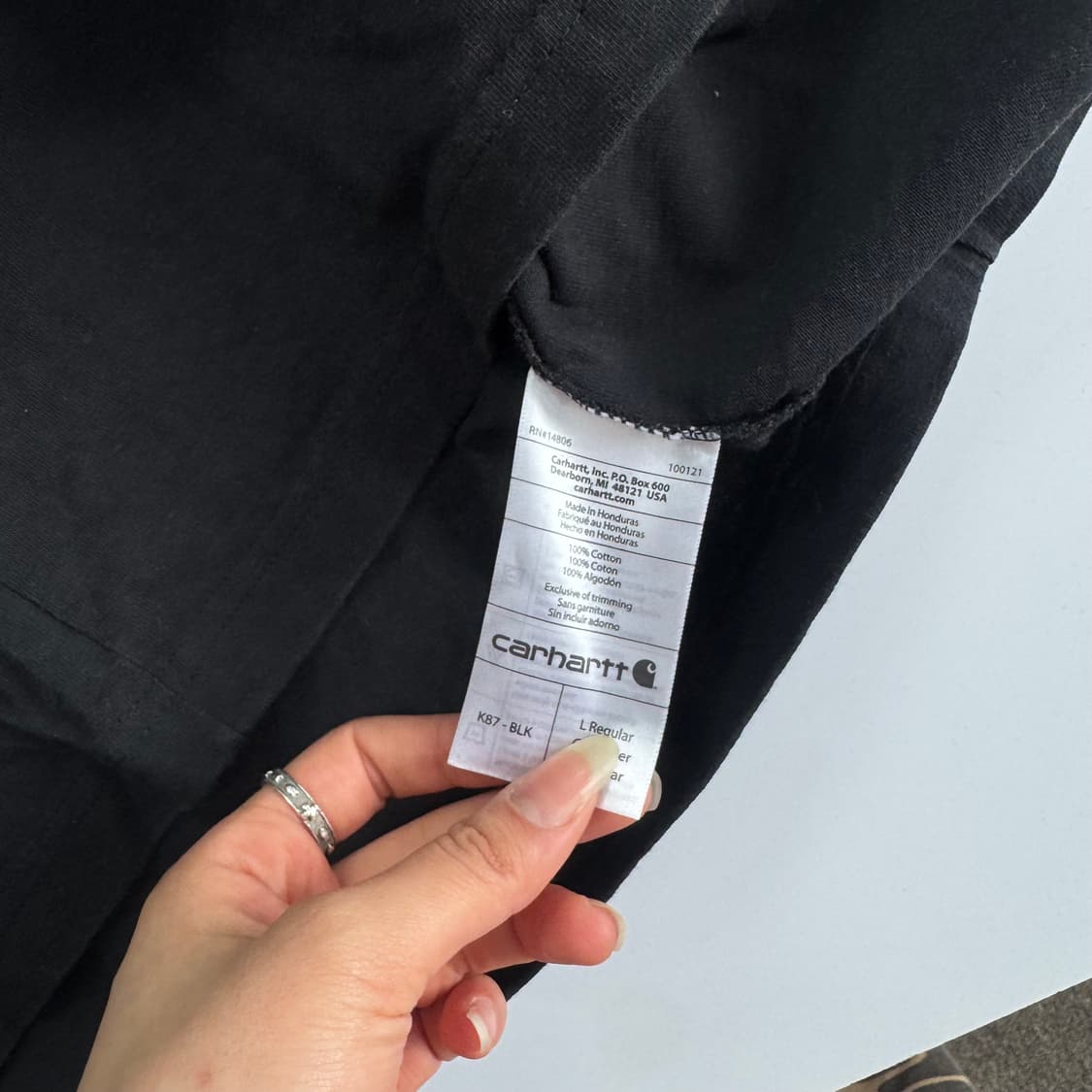 Carhartt 칼하트 원포켓 블랙 반팔 상품이미지6