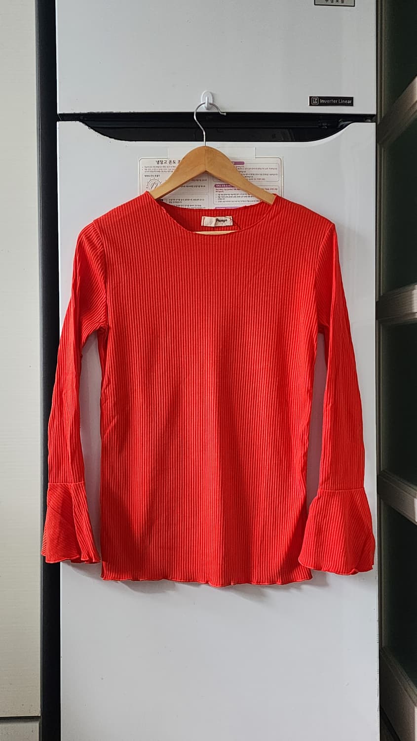 Papaya 빨간색 나팔소매 블라우스 Free 상품이미지1