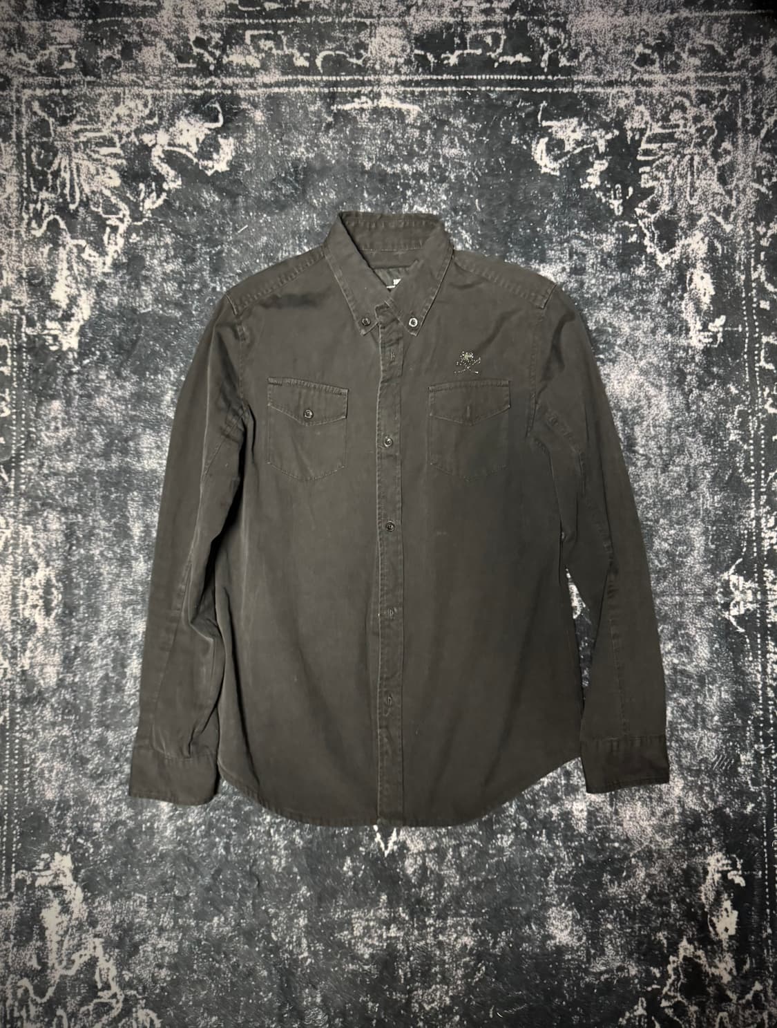 00s Mode skull-printed black shirt 상품이미지2