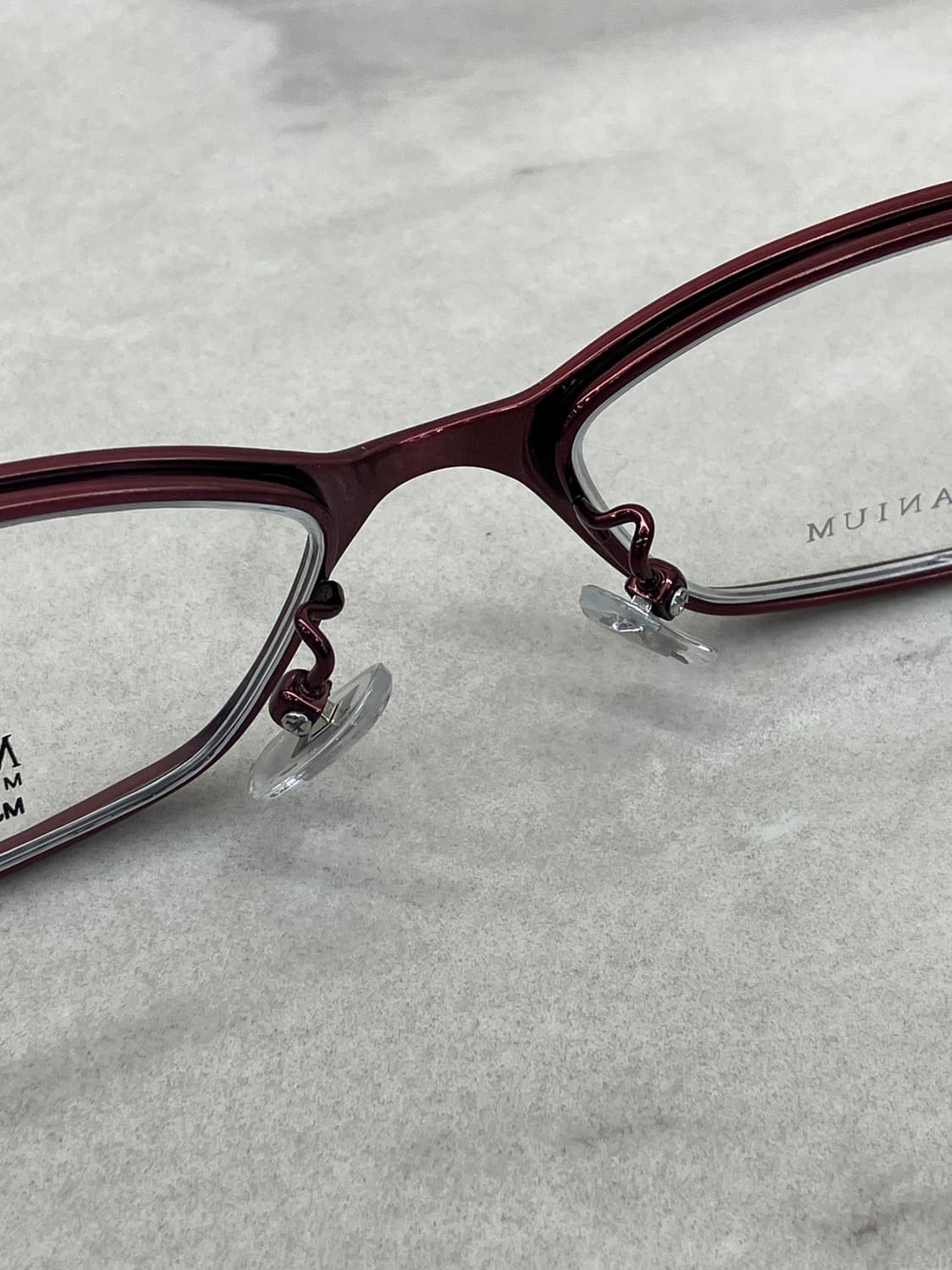 마지 마사토모 MAJI Masatomo 와인 스퀘어 와이어 메탈테 안경 상품이미지4