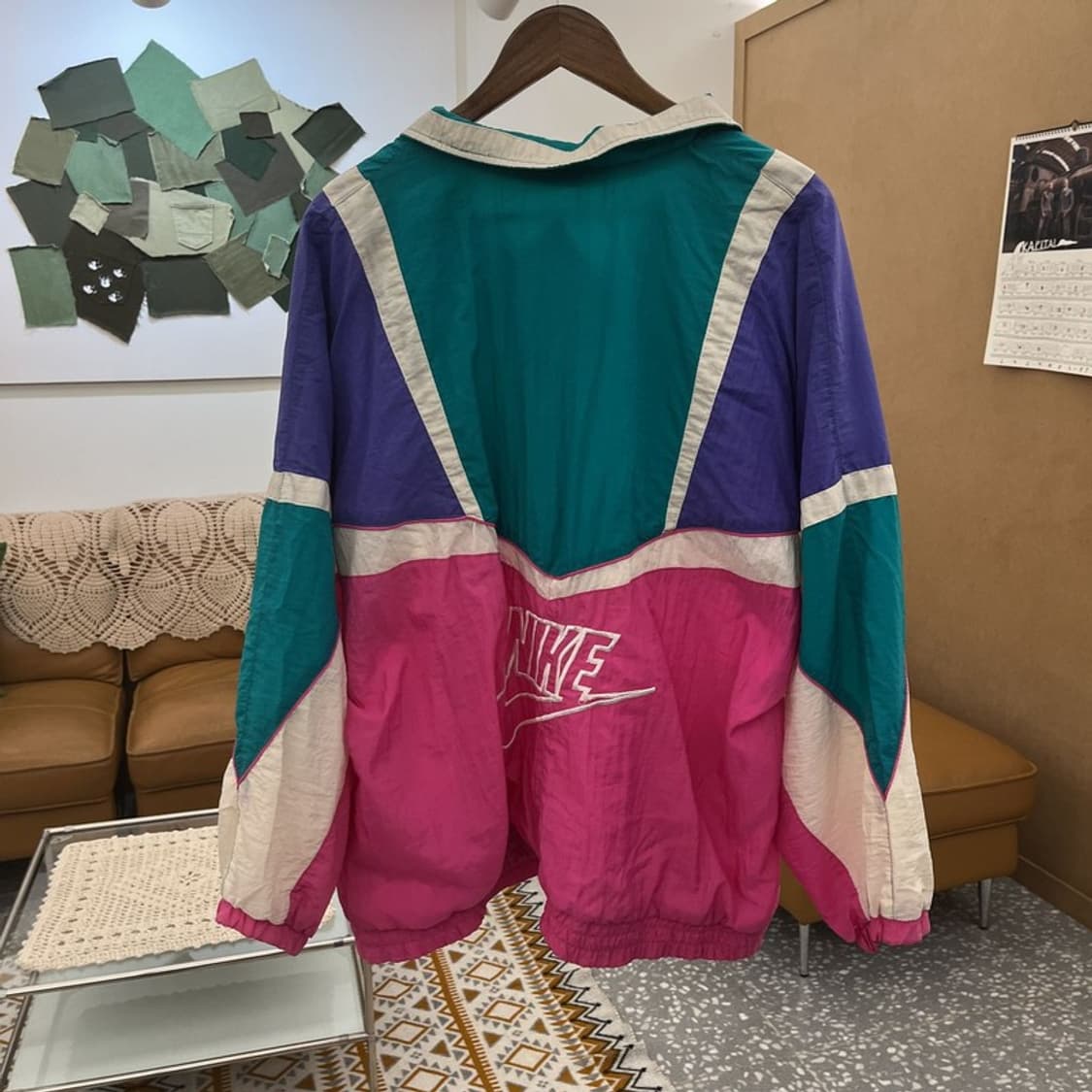 나이키 올드스쿨 레트로 키치 멀티컬러 바람막이 자켓 L C10537 상품이미지4