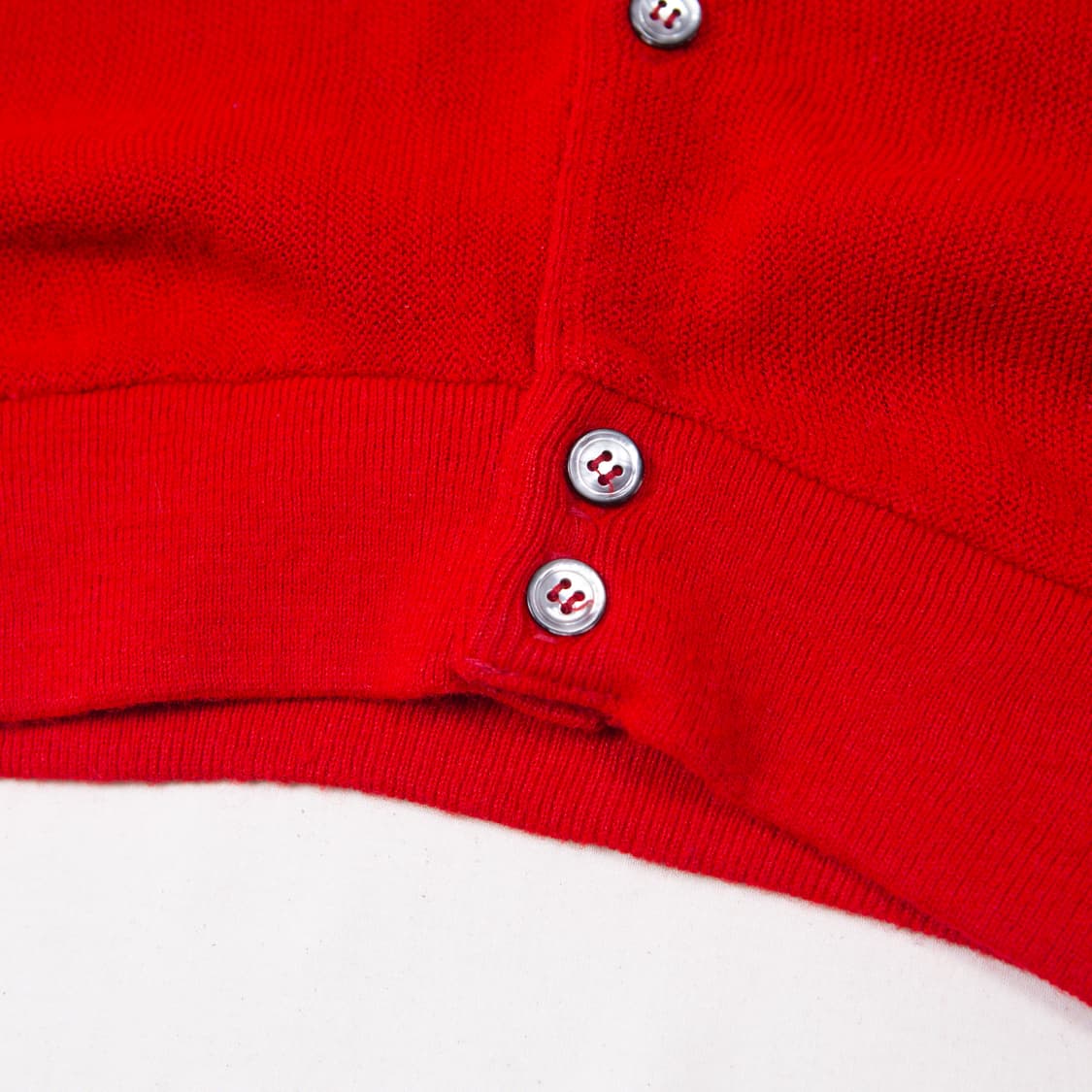 70s IZOD Lacoste 아크릴 가디건 레드 상품이미지6