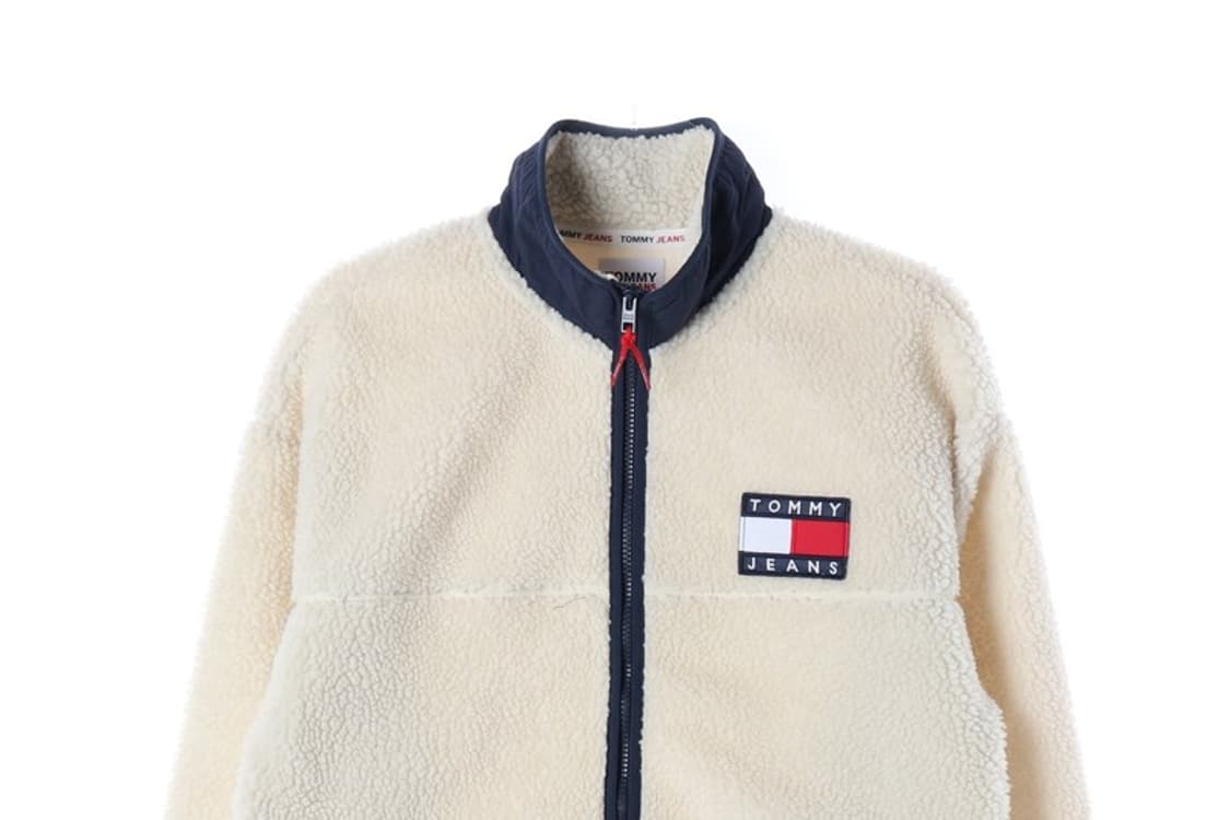 타미진스 빅로고 쉐르파 양털 플리스 집업 자켓 M 상품이미지3