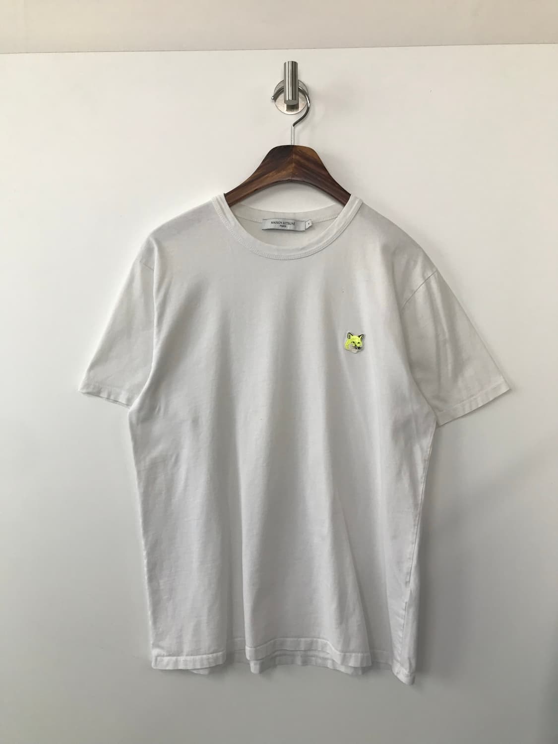 매종키츠네 폭스헤드 패치 화이트 반팔 티셔츠 상품이미지2