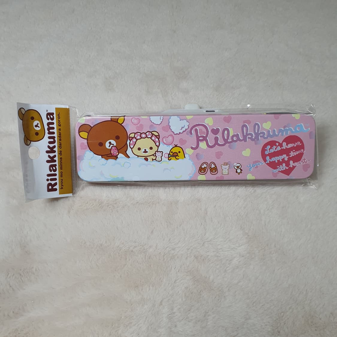 미개봉 고전 리락쿠마 코리락쿠마 필통 틴 철제 케이스 파우치 산엑스 다꾸 상품이미지1