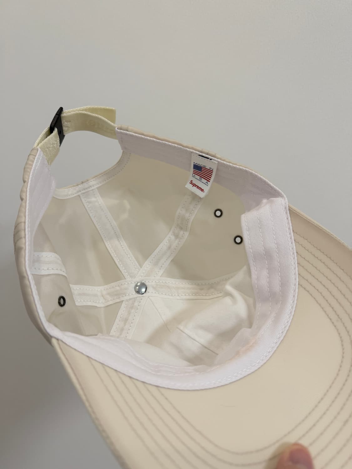 슈프림 에나멜 모자 6패널 스톤컬러 상품이미지2