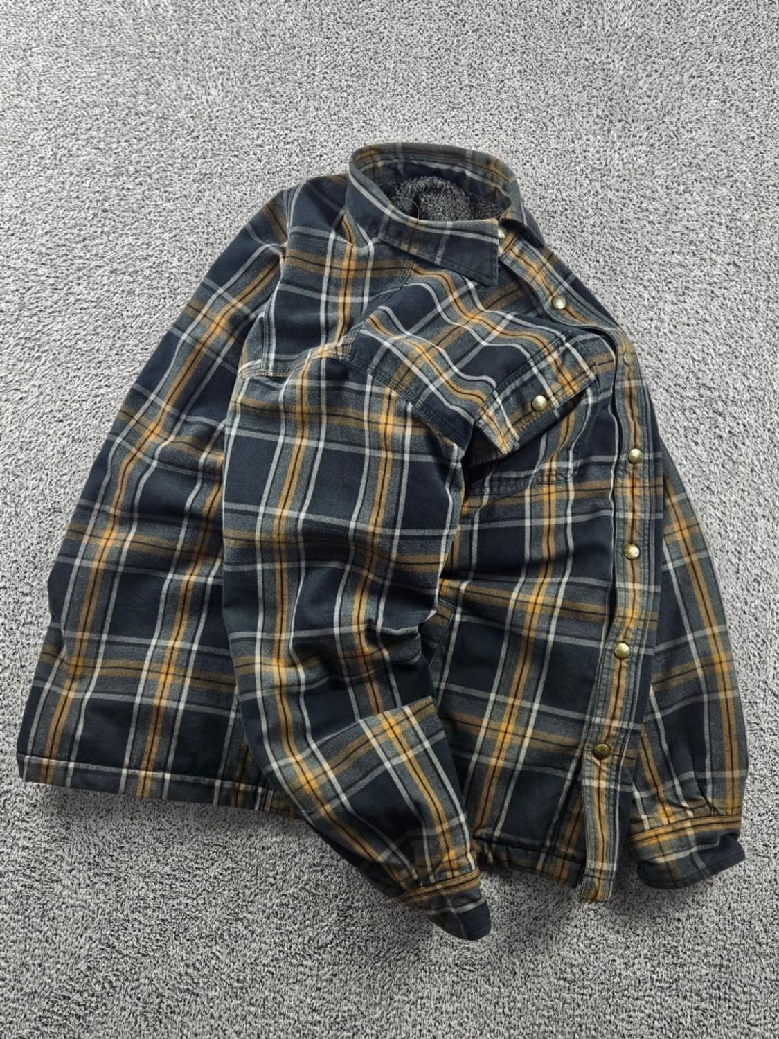 칼하트 쉐르파 라인드 체크 셔츠 워크 자켓 ( L ) / 10703 상품이미지4