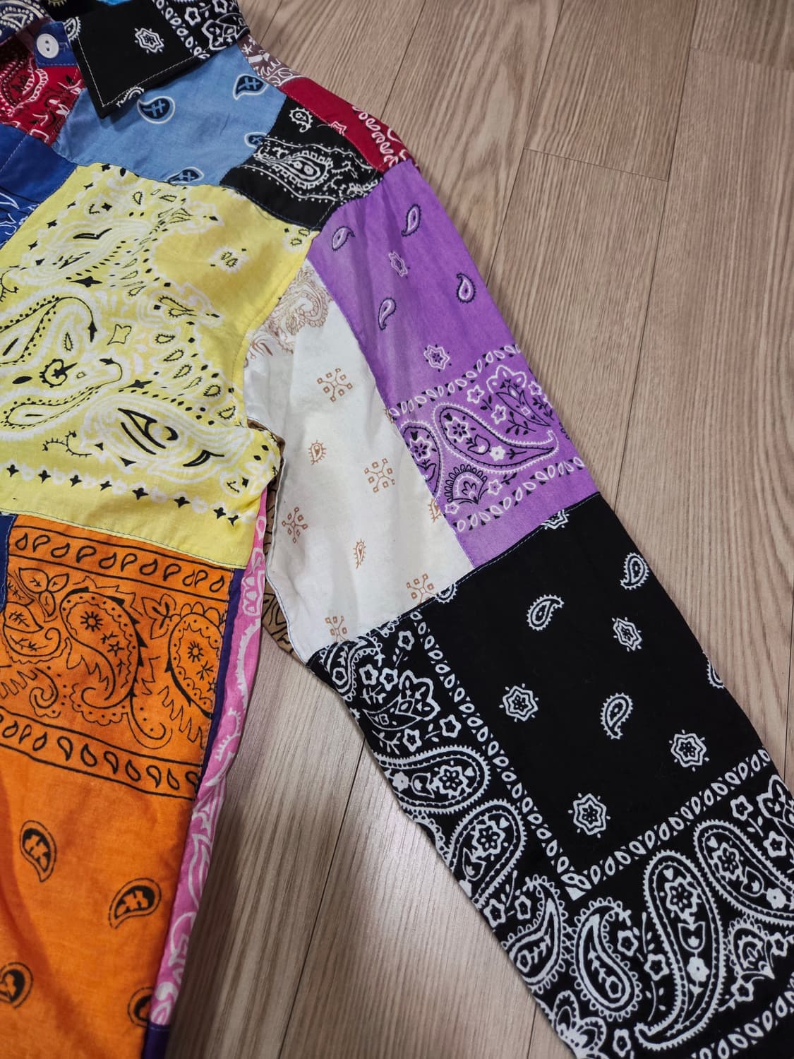 핸드 워크 반다나 커스텀 드롭숄더 셔츠 상품이미지6