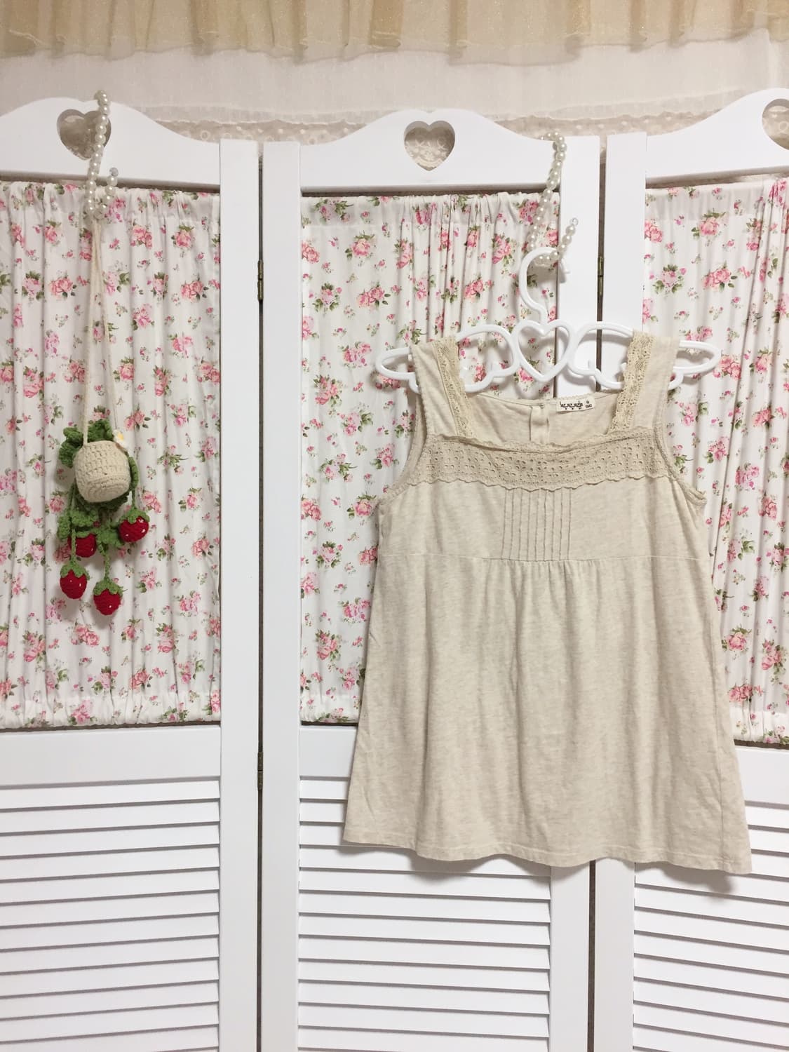 빈티지 사만사모스 베이지 슬리브리스 상품이미지1