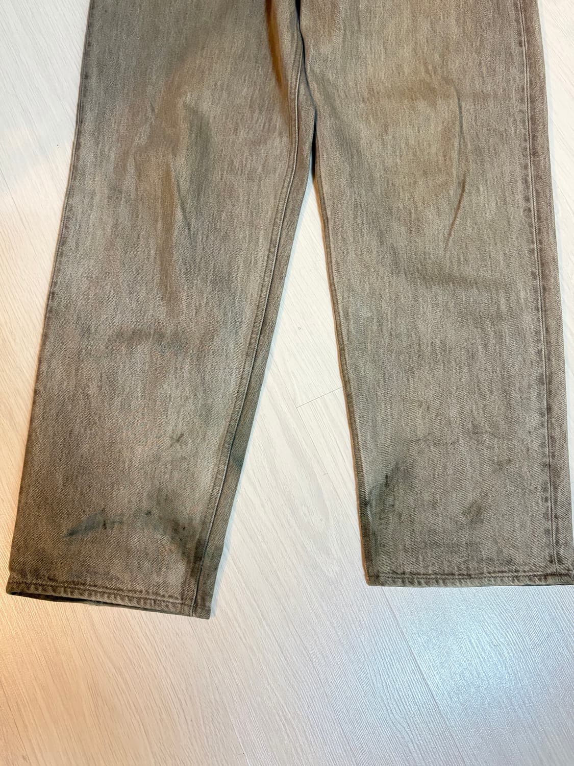 오라리 하드트위스트 데님 와이드 모카  상품이미지2