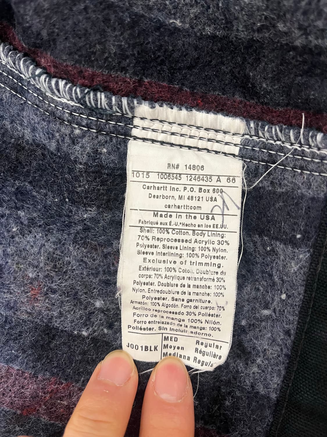 칼하트 디트로이트 j001 m사이즈 상품이미지4