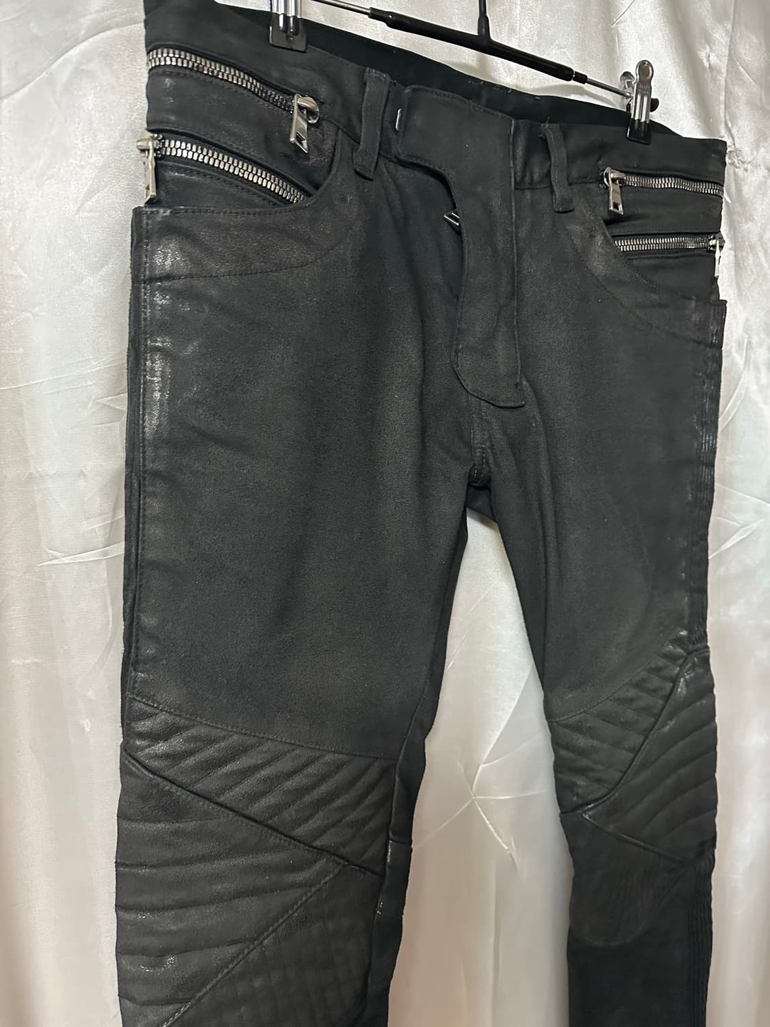 발망 블랙 왁스 코팅 체인 바이커진 상품이미지3