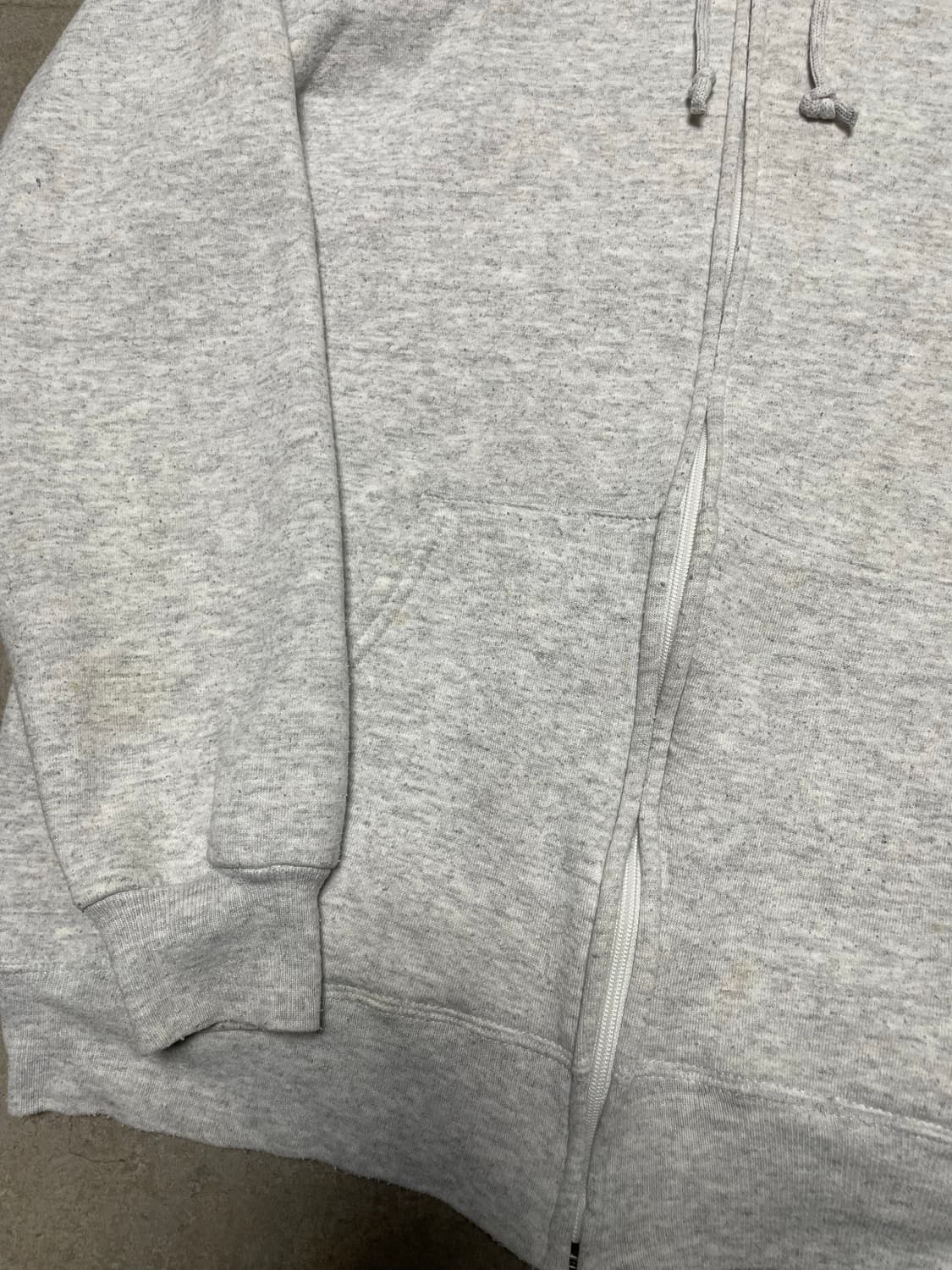 90s USA 러셀 RUSSELL 배기 후드 집업 애쉬 그레이 상품이미지5