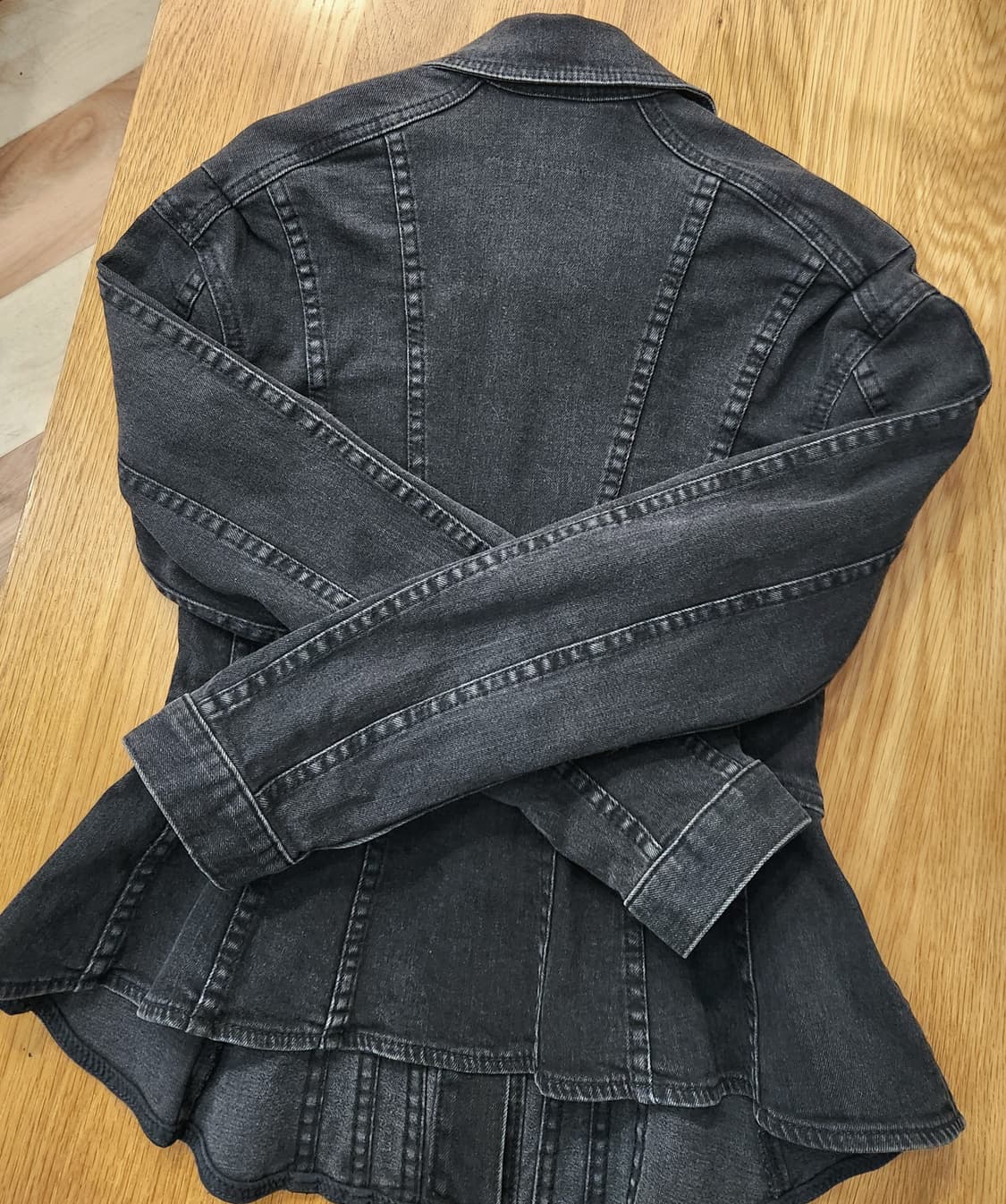 버버리 정품 여성 흑청 데님자켓XS 상품이미지6