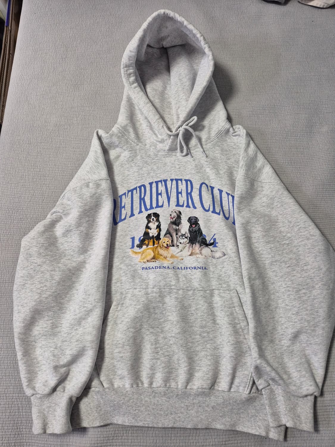 리트리버클럽_리트리버 프렌즈 후디_M(기모)_멜란지 그레이 상품이미지4