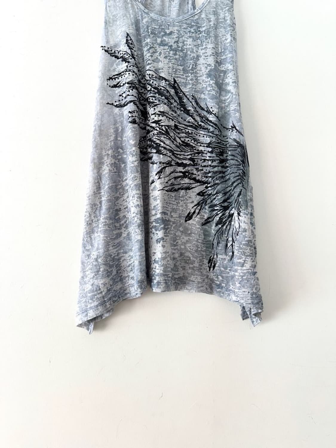 Asymmetric print pattern sleeveless 상품이미지3
