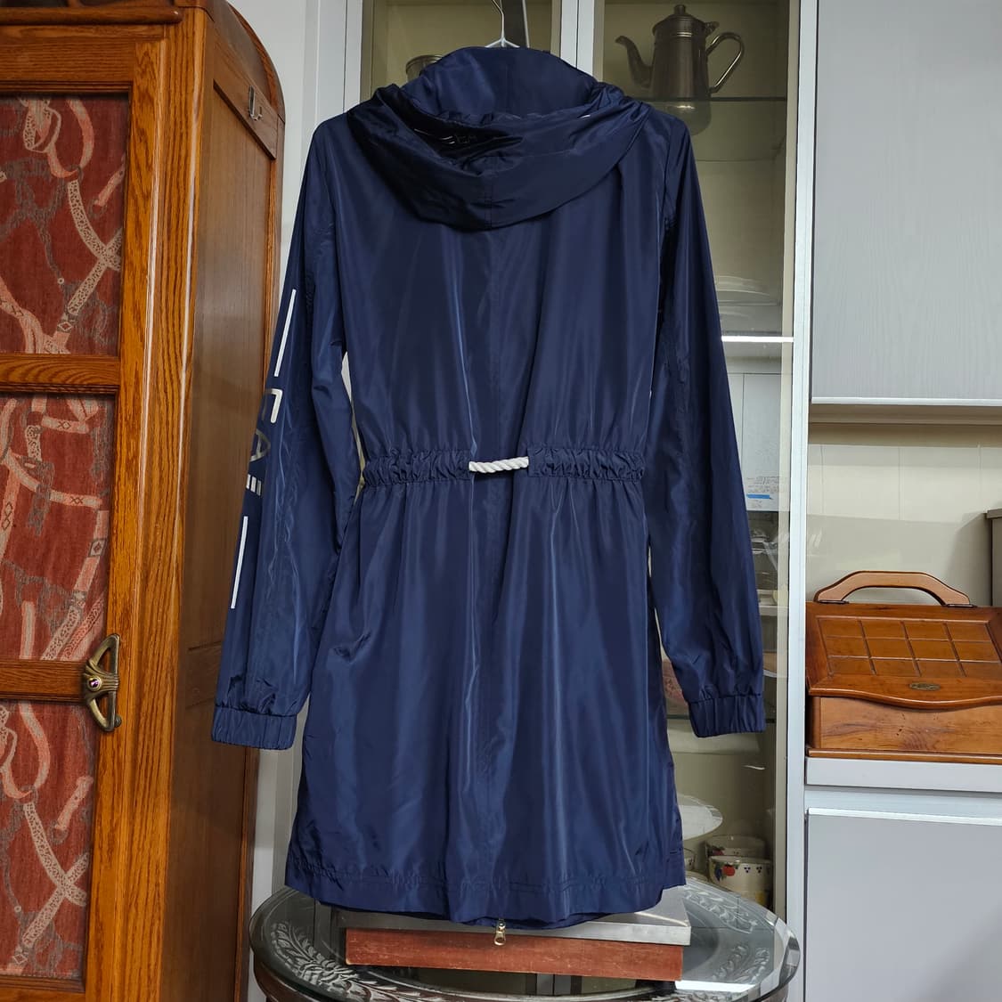 95)정품/여성 엠포리오 아르마니 네이비 후드 바람막이 자켓 상품이미지2