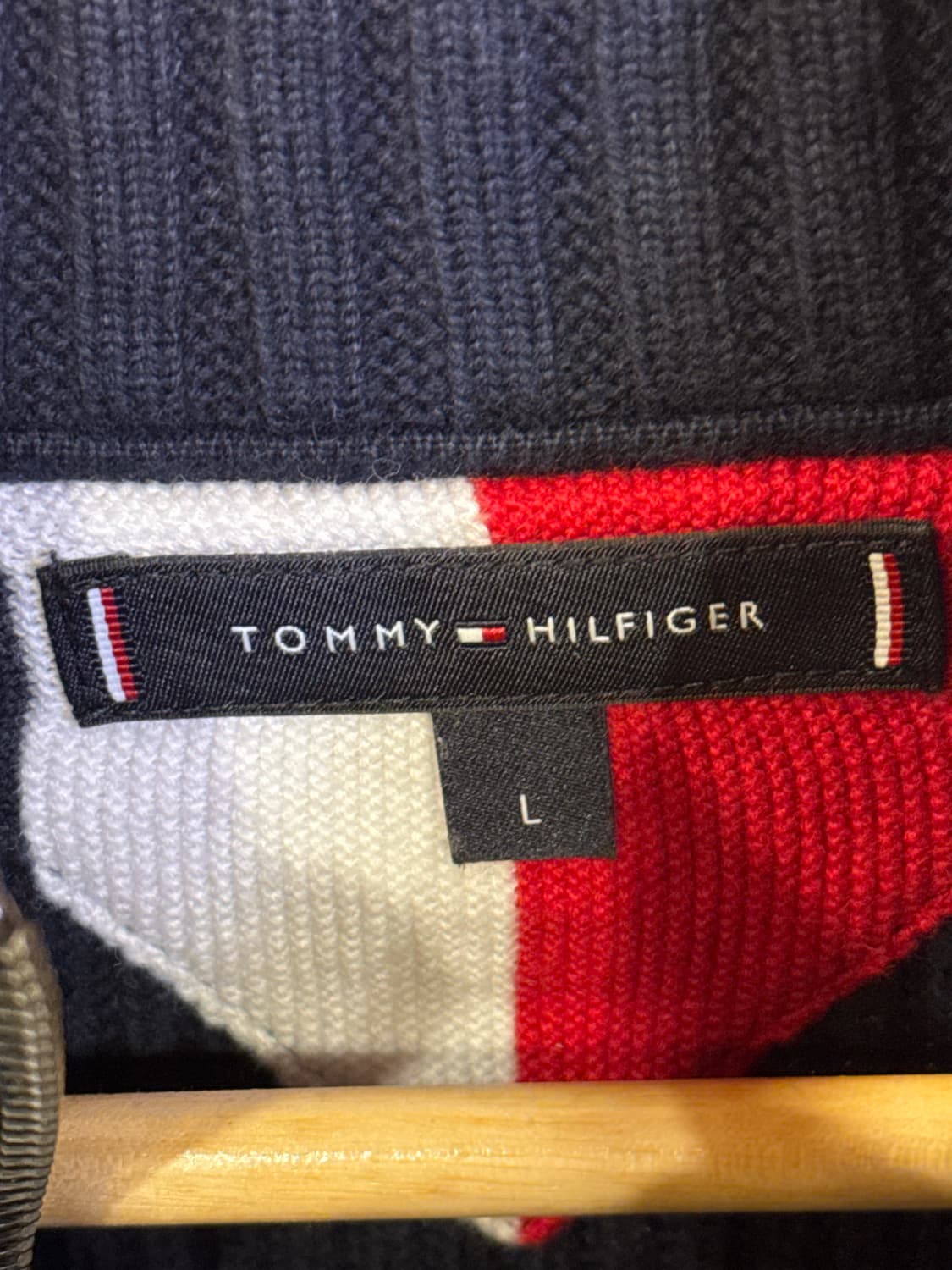 타미힐피거 블랙 니트집업 상품이미지3