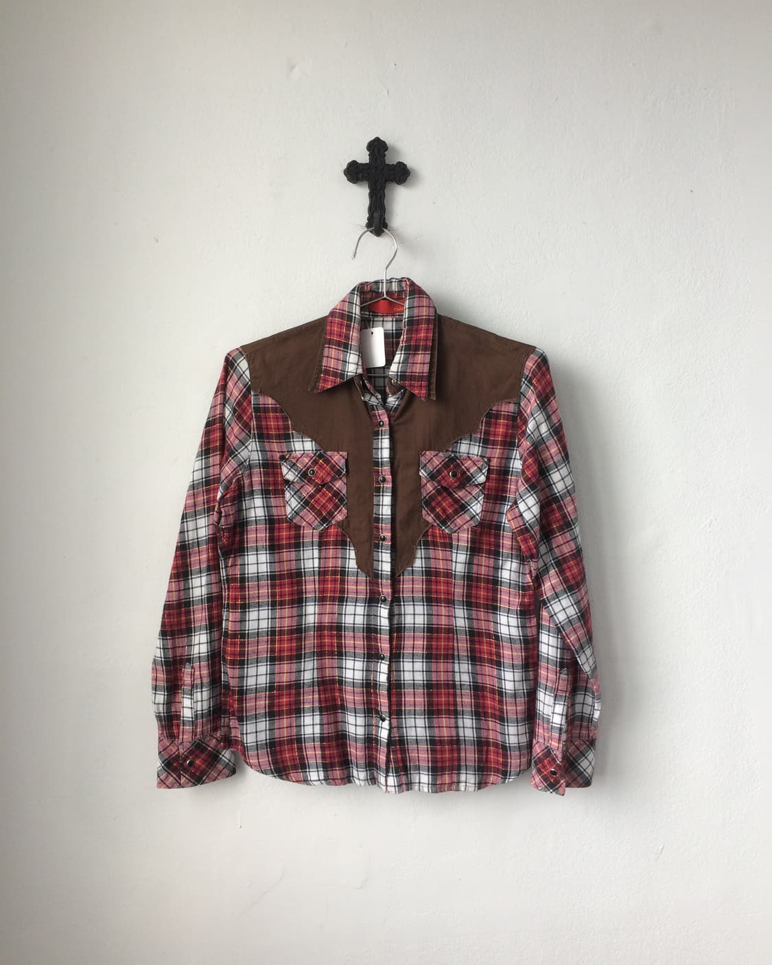 Western mood check pattern shirt 상품이미지2