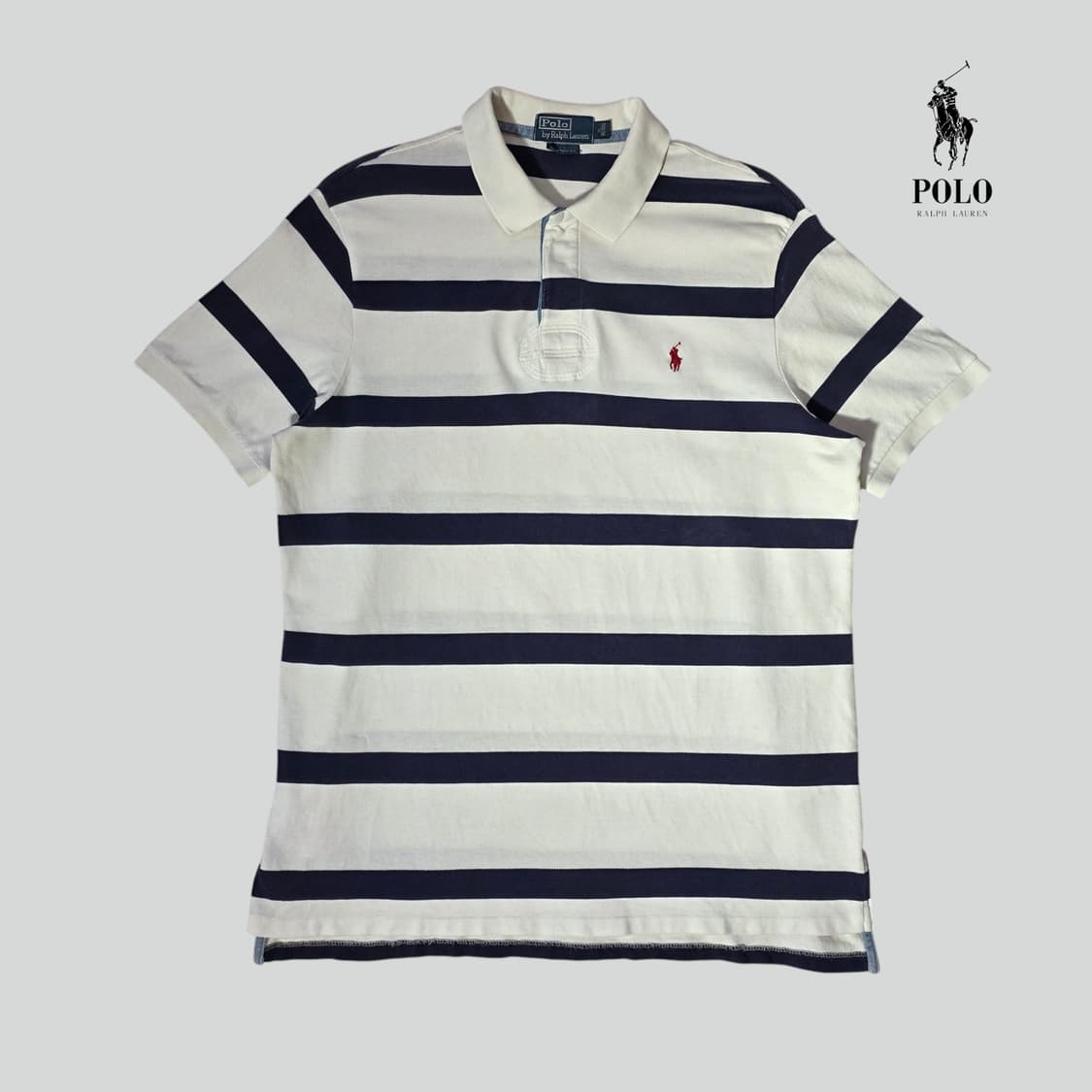 [XL]폴로 랄프로렌 스트라이프 카라 반팔 상품이미지1