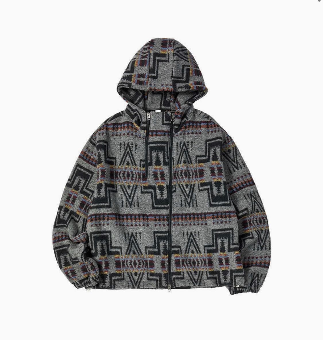 꼬모니노즈 파이톤 후드집업 그레이 상품이미지1