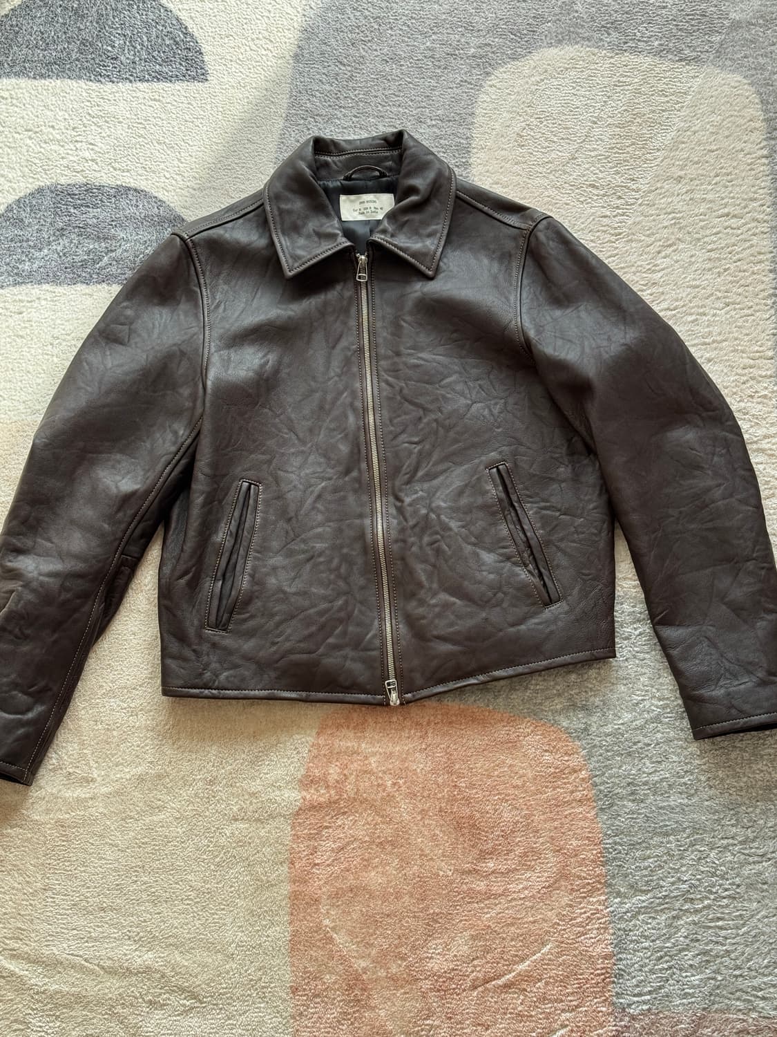 (M) 자라 오리진스 레더자켓 다크 브라운 상품이미지6