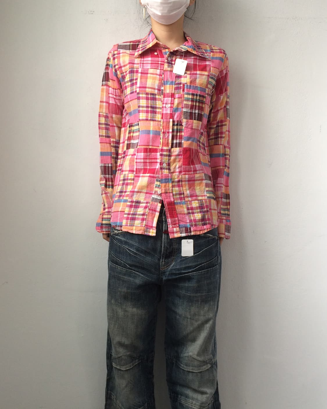 check pattern patch point shirt 상품이미지6