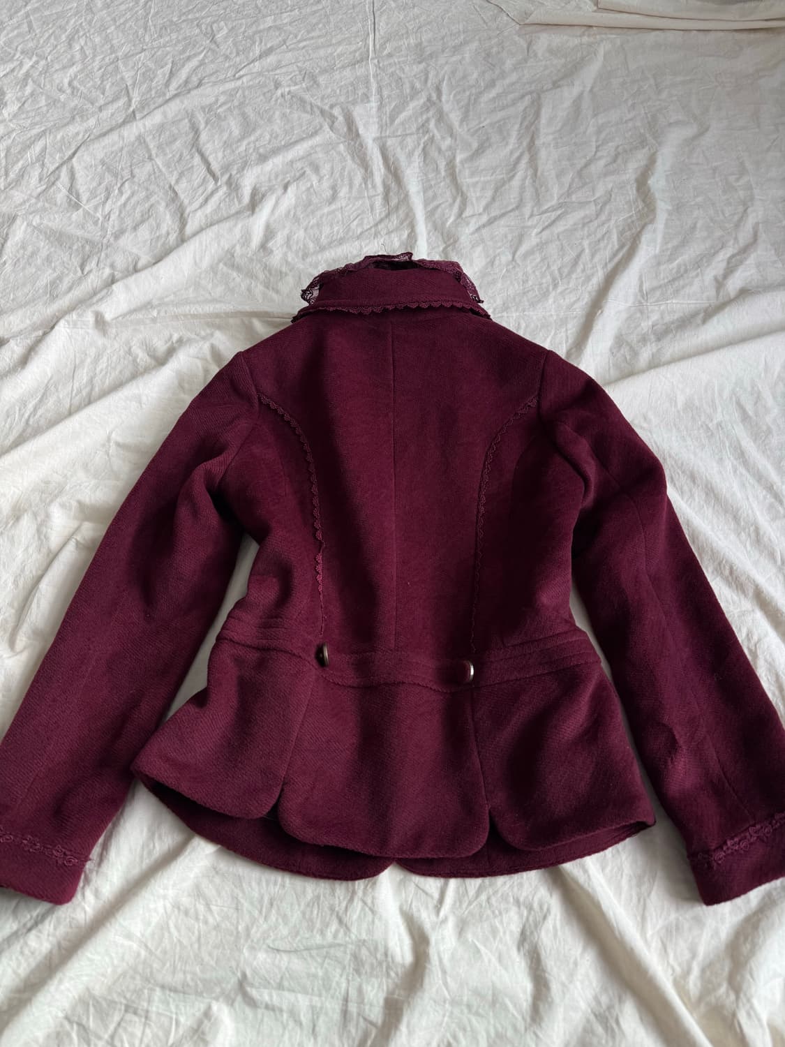 엑시즈팜 고스로리 버건디 하프코트 상품이미지5