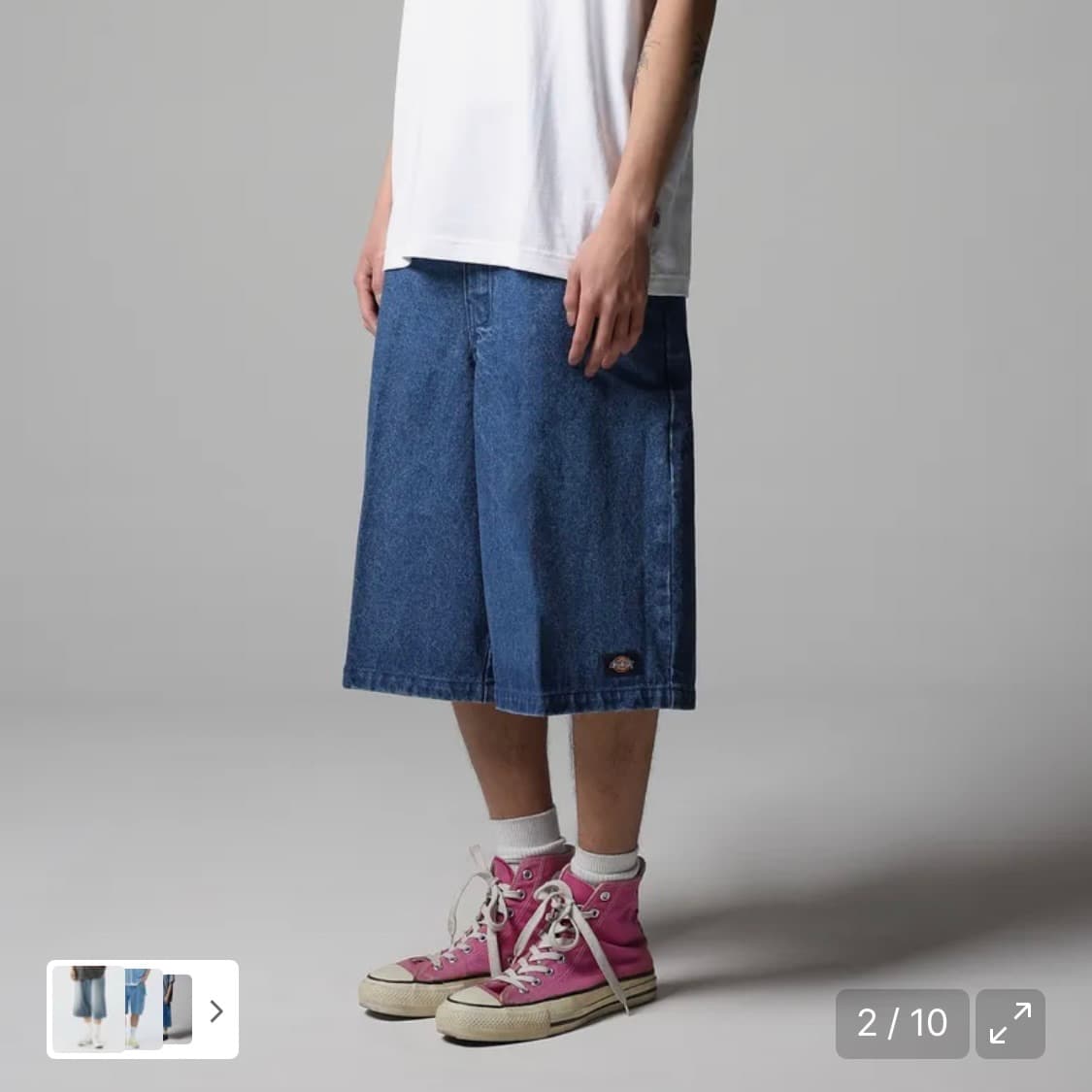 디키즈 루즈핏 데님 워크쇼츠 Medium Blue 상품이미지1