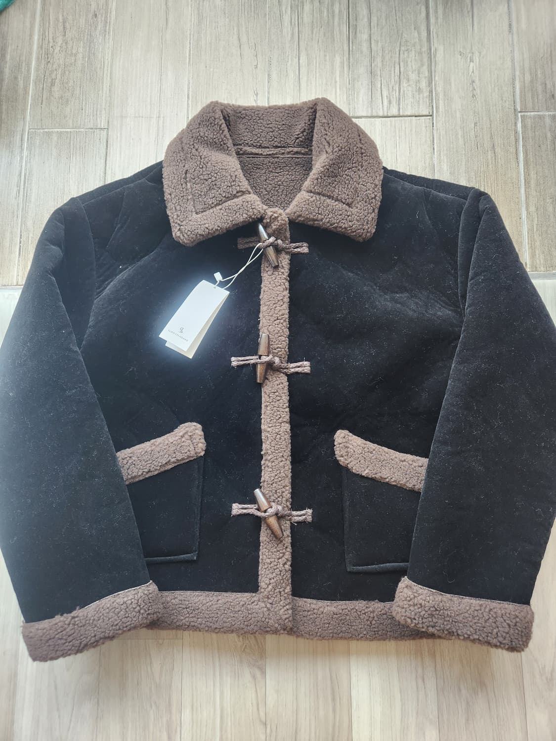 라퍼지 포 우먼 여성 무스탕 점퍼 블랙 M 상품이미지2