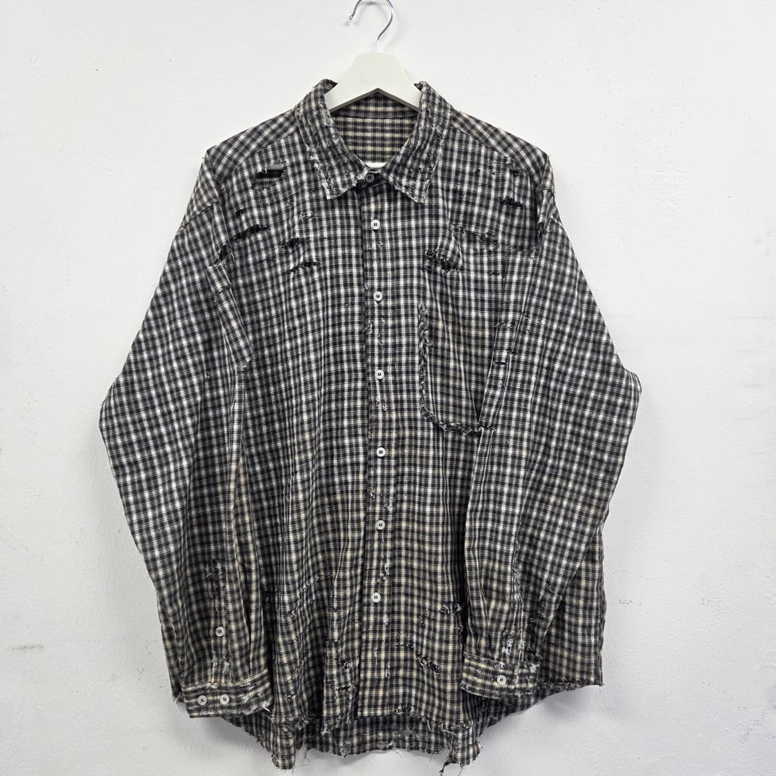 빈티지 페이딩 체크셔츠 상품이미지1