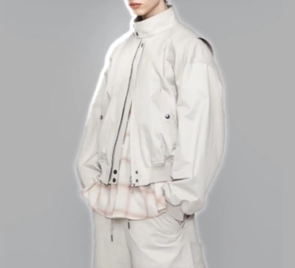 1) 알렌느 자켓 해링턴 블루종 크림베이지 상품이미지2