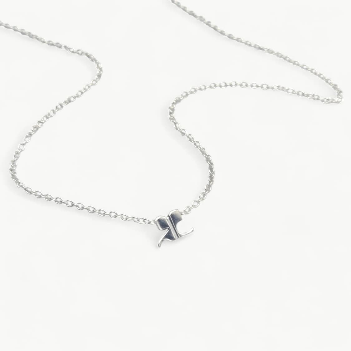 꾸레쥬 로고 업사이클링 실버 목걸이 상품이미지5