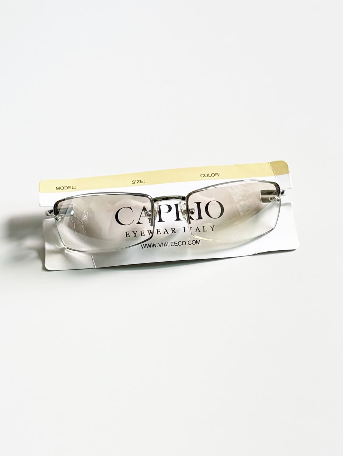 CAPRIO 무테 스퀘어 메탈 프레임 빈티지 틴트 선글라스 상품이미지2